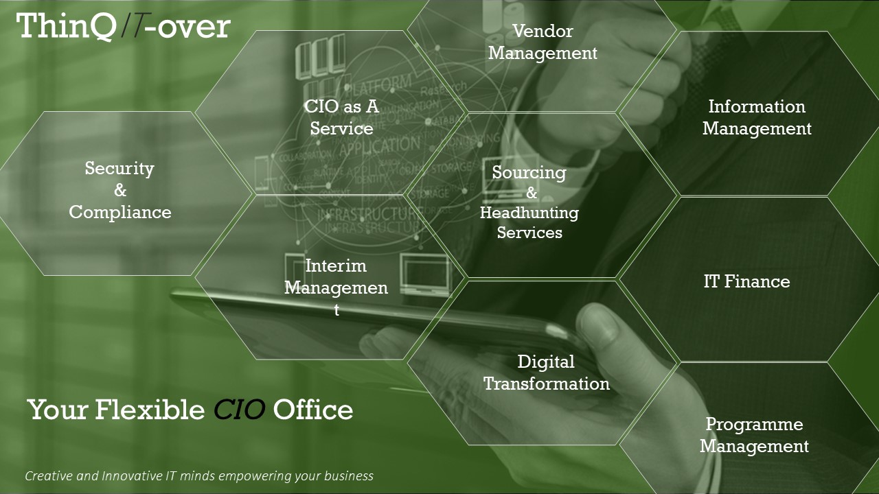 ThinQIT-over: uw flexibele CIO-office. De negen thema’s staan hieronder toegelicht.